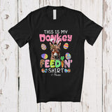 MacnyStore - Personalized This Is My Donkey Feedin' Shirt; Amazing Easter Bunny Donkey; Custom Name Farmer T-Shirt