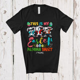 MacnyStore - Personalized This Is My Easter Day Pajama Shirt; Lovely Three Dabbing Bunny; Custom Name Family T-Shirt