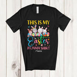 MacnyStore - Personalized This Is My Easter Pajamas Shirt; Fantastic Easter Bunnies; Custom Name Eggs Hunting T-Shirt
