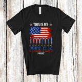 MacnyStore - Personalized This Is My Pride Flag; Proud 4th Of July US Flag Firecrackers; Custom Name Patriotic T-Shirt