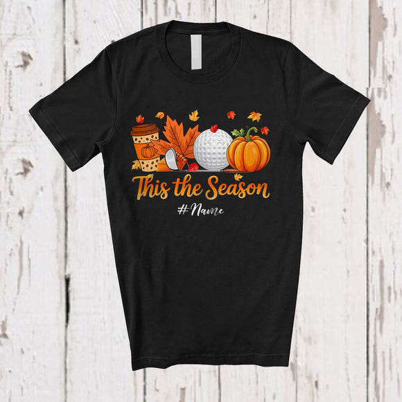 MacnyStore - Personalized This The Season; Joyful Thanksgiving Coffee Pumpkin; Custom Name Golf Player T-Shirt