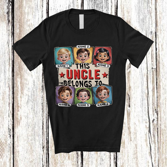 MacnyStore - Personalized This Uncle Belongs To Nephew Niece; Amusing Father's Day Custom Name Family T-Shirt