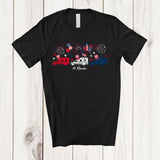 MacnyStore - Personalized Three Ambulance Fireworks; Joyful 4th Of July Custom Name Driver; Family T-Shirt
