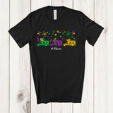 MacnyStore - Personalized Three Ambulance; Joyful Mardi Gras Mask Custom Name Ambulance Driver; Family T-Shirt