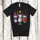 MacnyStore - Personalized Three Boo Ghost Pumpkin Goat; Adorable Halloween Farm; Custom Name Farmer T-Shirt