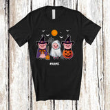 MacnyStore - Personalized Three Boo Ghost Pumpkin Pig; Adorable Halloween Farm; Custom Name Farmer T-Shirt