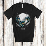 MacnyStore - Personalized Three Catfish On Moon; Humorous Custom Name Catfish Sea Animal Space T-Shirt