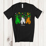 MacnyStore - Personalized Three Dirt Bike Leprechaun; Joyful St. Patrick's Day Dirt Bike Riding; Family T-Shirt