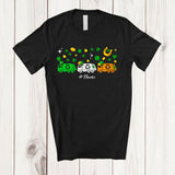 MacnyStore - Personalized Three Garbage Truck Leprechaun; Joyful St. Patrick's Day Driver; Family T-Shirt