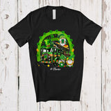 MacnyStore - Personalized Three Gnomes With Fire Truck; Happy St. Patrick's Day Rainbow; Custom Name Family T-Shirt