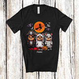 MacnyStore - Personalized Three Pirate Mummy Boo Ghost Capybara; Amazing Halloween Costume Animal; Family T-Shirt