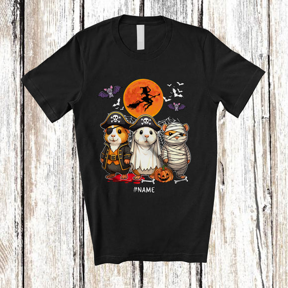 MacnyStore - Personalized Three Pirate Mummy Boo Ghost Guinea Pig; Amazing Halloween Costume Animal; Family T-Shirt