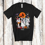 MacnyStore - Personalized Three Pirate Mummy Boo Ghost Unicorn; Amazing Halloween Costume Unicorn; Family T-Shirt