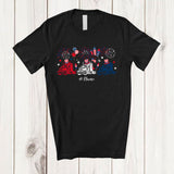 MacnyStore - Personalized Three Truck Fireworks; Joyful 4th Of July Custom Name Truck Driver; Family T-Shirt
