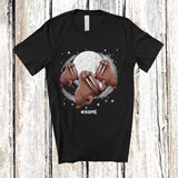 MacnyStore - Personalized Three Walrus On Moon; Humorous Custom Name Walrus Sea Animal Space T-Shirt