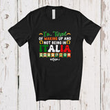 MacnyStore - Personalized Tired Of Not Being In Italia; Humorous St. Patrick's Day Groovy Custom Name Italian T-Shirt