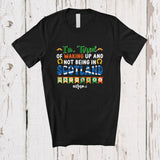 MacnyStore - Personalized Tired Of Not Being In Scotland; Humorous St. Patrick's Day Groovy Custom Name Scottish T-Shirt