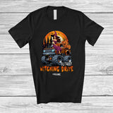 MacnyStore - Personalized Totally Witching Drive; Joyful Halloween Moon Custom Name Witch Driving Monster T-Shirt