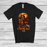 MacnyStore - Personalized Totally Witching Ride; Joyful Halloween Moon Custom Name Witch Riding Scooter T-Shirt