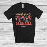 MacnyStore - Personalized Tough As A Grandma; Floral Mother's Day Flowers; Custom Name Grandma Family T-Shirt