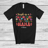 MacnyStore - Personalized Tough As A Nana; Floral Mother's Day Flowers; Custom Name Nana Family T-Shirt