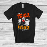 MacnyStore - Personalized Trick Or Wine; Cheerful Halloween Ghost Boo; Custom Name Drinking Drunker T-Shirt