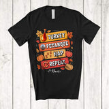 MacnyStore - Personalized Turkey Petanque Nap Repeat; Amusing Thanksgiving Custom Name Petanque Player T-Shirt