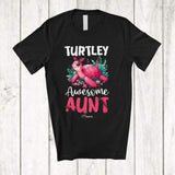 MacnyStore - Personalized Turtley Awesome Aunt; Humorous Mother's Day Custom Name Turtle Aunt; Family T-Shirt