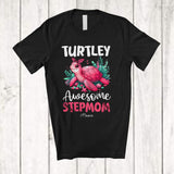 MacnyStore - Personalized Turtley Awesome Stepmom; Humorous Mother's Day Custom Name Turtle Stepmom; Family T-Shirt
