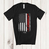 MacnyStore - Personalized USA American Flag Vintage Farmer; Joyful 4th Of July Custom Name Patriotic T-Shirt