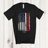 MacnyStore - Personalized USA American Flag Vintage Trucker Nursing; Joyful 4th Of July Custom Name Patriotic T-Shirt