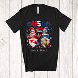 MacnyStore - Personalized USA Drinking; Joyful 4th Of July Custom Name Gnomes; Friends Drunker Patriotic T-Shirt