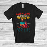 MacnyStore - Personalized Vintage Asshole Dad Smartass Son; Amazing Father's Day Custom Name Dad Family T-Shirt