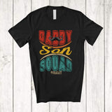 MacnyStore - Personalized Vintage Daddy Son Squad; Joyful Father's Day Mustache; Custom Name Family T-Shirt