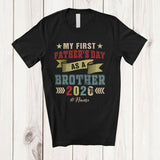 MacnyStore - Personalized Vintage First Father's Day As A Brother 2026; Joyful Pregnancy Custom Name Family T-Shirt