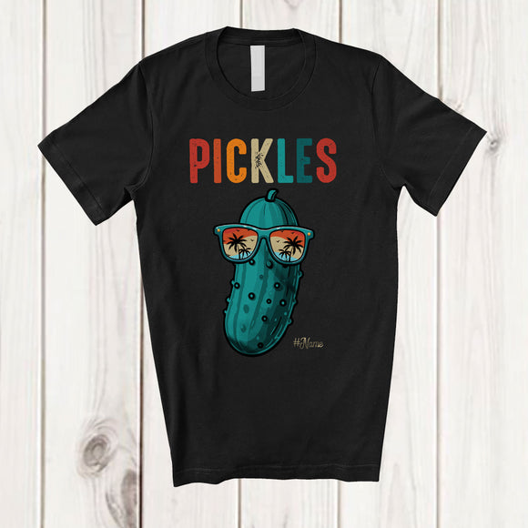 MacnyStore - Personalized Vintage Grapes; Lovely Summer Vacation Pickle Custom Name Fruits Vegan T-Shirt
