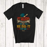 MacnyStore - Personalized Vintage My Grandpa Mastered It And He Did It; Proud Graduation Custom Name Family T-Shirt
