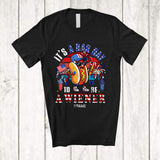 MacnyStore - Personalized Vintage Retro Bad Day To Be A Wiener; Joyful 4th Of July US Flag Hot Dog; Patriotic T-Shirt