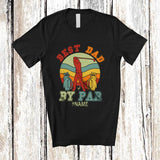 MacnyStore - Personalized Vintage Retro Best Dad By Par; Amazing Father's Day Custom Name Golf Player T-Shirt