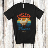 MacnyStore - Personalized Vintage Retro Chicken Whisperer; Amusing Custom Name Farmer; Farm Animal T-Shirt