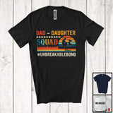 MacnyStore - Personalized Vintage Retro Dad-Daughter, Proud Father's Day Custom Name, Family Group T-Shirt