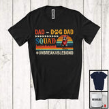 MacnyStore - Personalized Vintage Retro Dad-Dog Dad Squad, Proud Father's Day Custom Name Bull Terrier T-Shirt