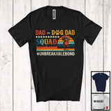 MacnyStore - Personalized Vintage Retro Dad-Dog Dad Squad, Proud Father's Day Custom Name Dachshund T-Shirt