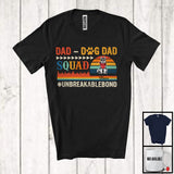 MacnyStore - Personalized Vintage Retro Dad-Dog Dad Squad, Proud Father's Day Custom Name Husky T-Shirt