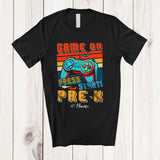 MacnyStore - Personalized Vintage Retro Game On Pre-K; Proud Back To School First Day Custom Name Gamer T-Shirt