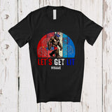 MacnyStore - Personalized Vintage Retro Let's Get Lit; Proud 4th Of July Custom Name Bigfoot Firecracker T-Shirt
