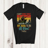 MacnyStore - Personalized Vintage Retro My Arm Is In A Cast; Amusing Father's Day Custom Name Fishing T-Shirt