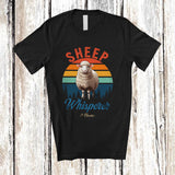 MacnyStore - Personalized Vintage Retro Sheep Whisperer; Amusing Custom Name Farmer; Farm Animal T-Shirt