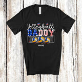MacnyStore - Personalized Volleyball Daddy; Awesome 4th Of July Custom Name Volleyball Player; Patriotic Family T-Shirt