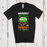 MacnyStore - Personalized Warning Girls Are Drinking Again; Lovely St. Patrick's Day Custom Name Flamingo Camping T-Shirt